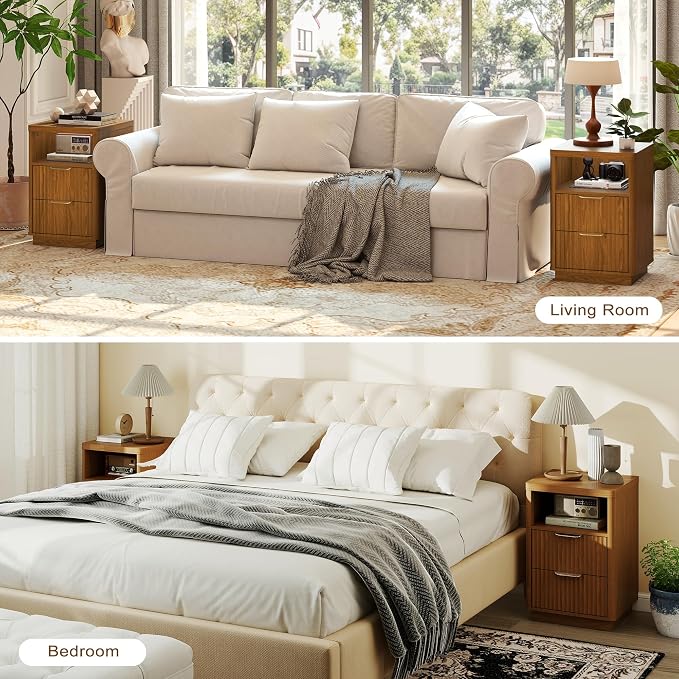 4-Piece Fluted Living Room Set Includes 31.5" Fluted Lift Top Coffee Table - Image 9