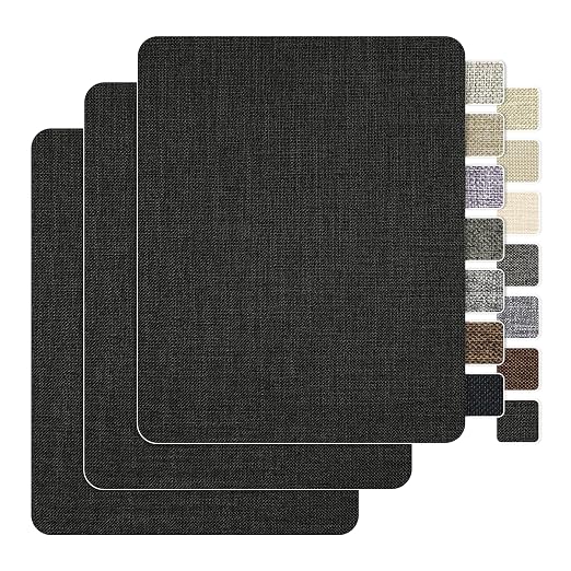 BESEZX Linen Fabric Repair Patch，3 PCS 9 * 11 Inch Self-Adhesive Couch Fabric by Besezx
