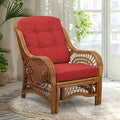 Malibu Lounge Living Accent Armchair Natural Rattan Wicker Handmade Design by Wickerix