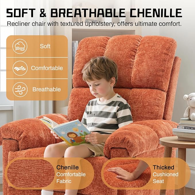 Korser Recliner Chair, Swivel Rocker Recliner Chair - Image 7