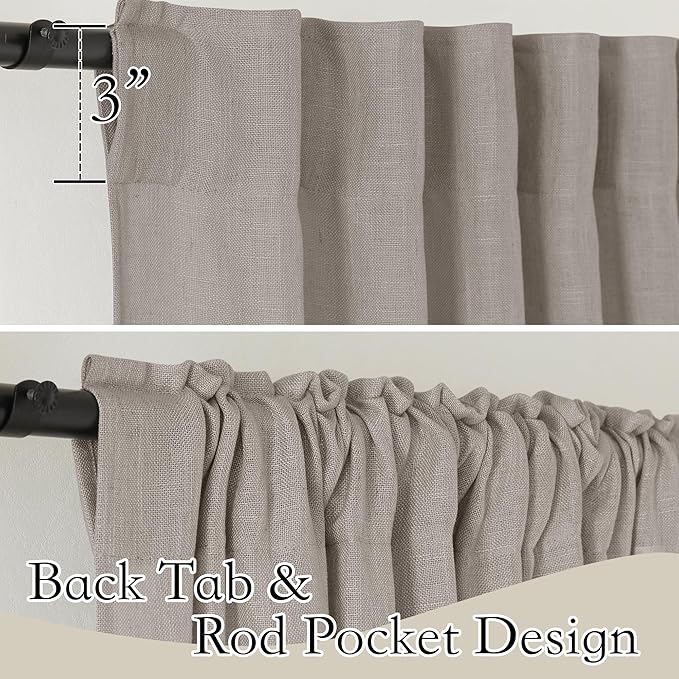 RYB HOME Linen Curtains for Bedroom - Image 2