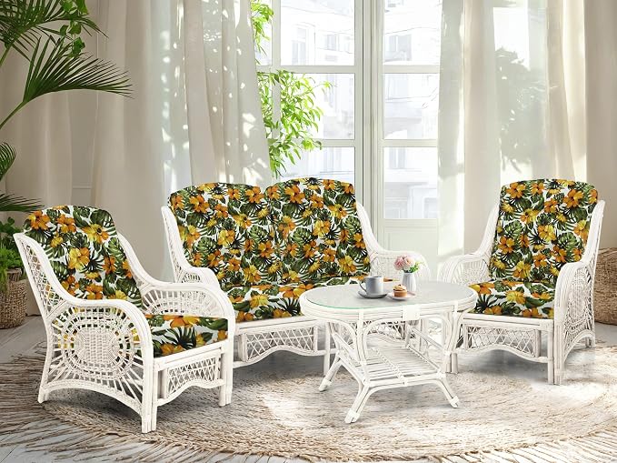 Malibu Lounge Loveseat Sofa Natural Rattan Wicker Handmade Design - Image 4