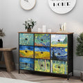 EXOTICA Van Gogh 9 Drawers Dresser Wide TV Stand Colorful Dressers & Chest of by EXOTICA