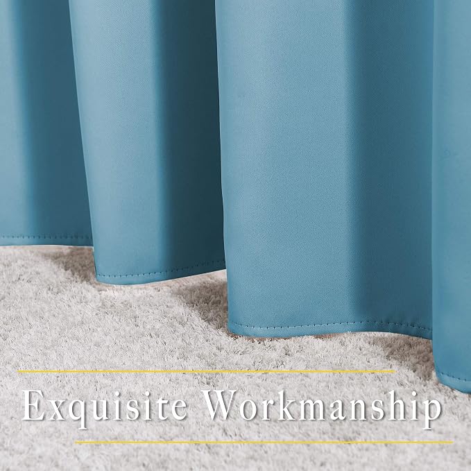 NICETOWN Blackout Teal Blue Living Room Curtains - Image 6