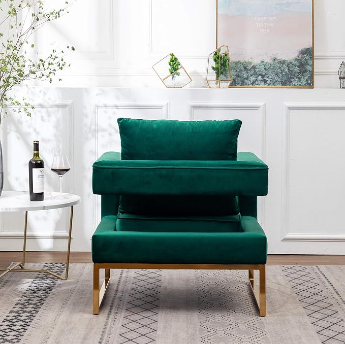 Roundhill Furniture Lenola Upholstered Accent Arm Chair - Image 9