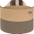 INDRESSME 115L Extra Large Blanket Basket, Woven Baskets by INDRESSME