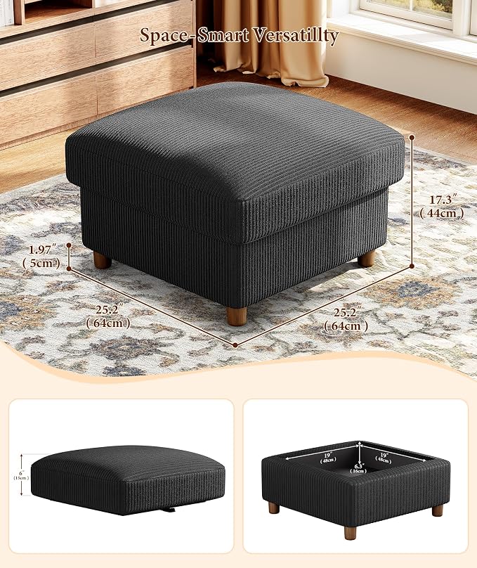 Kidirect 70in U Shaped Couch, Modular Sofa No Tool Assembly, Comfy Sectional - Image 6
