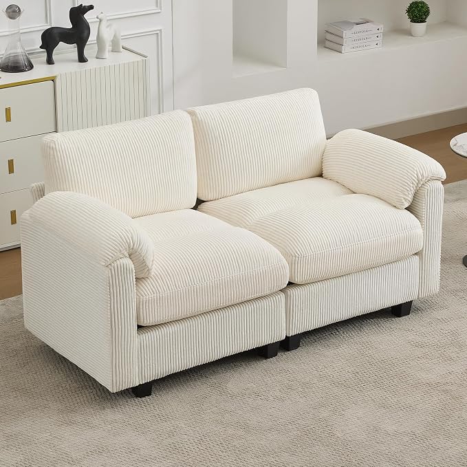 61'' Modular Loveseat Sofa, Extra Deep Seat Cloud Couch - Image 7