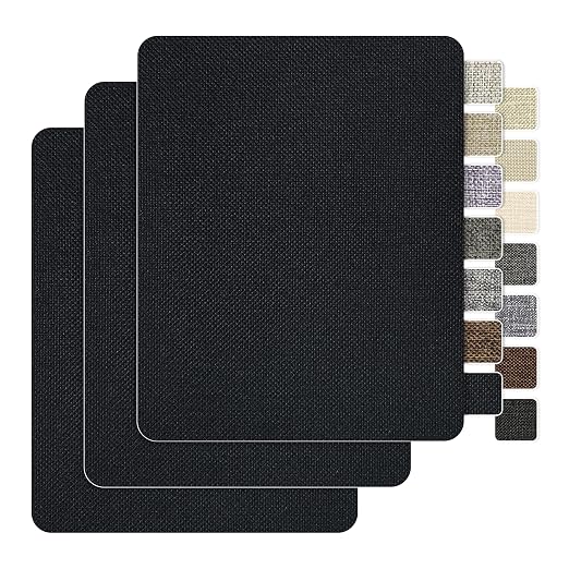 BESEZX Linen Fabric Repair Patch，3 PCS 9 * 11 Inch Self-Adhesive Couch Fabric by Besezx