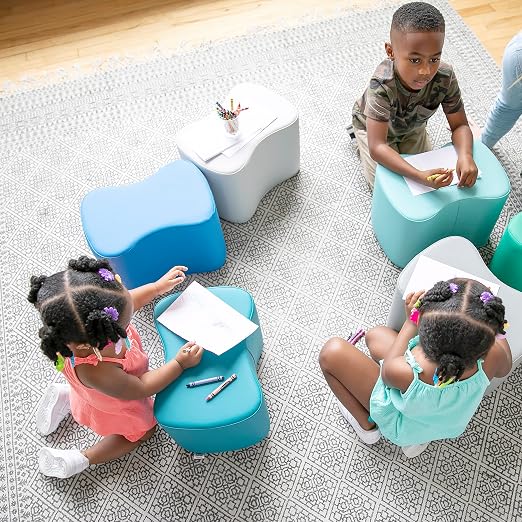 ECR4Kids SoftZone Toddler Modular Stool Seating Set, Classroom Furniture - Image 8