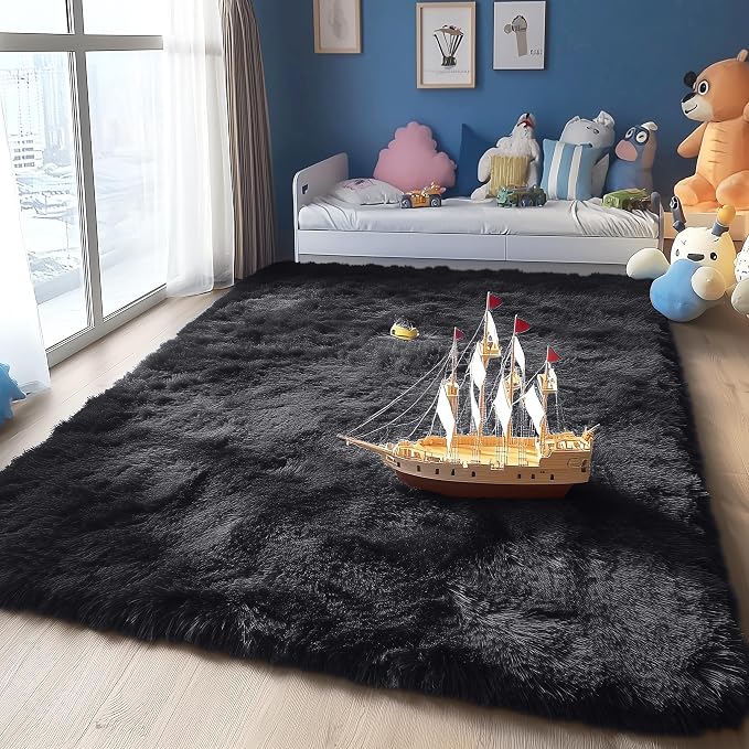 OLANLY Area Rugs for Living Room Bedroom, Machine Washable 4x5.9 ft Soft Fluffy - Image 7
