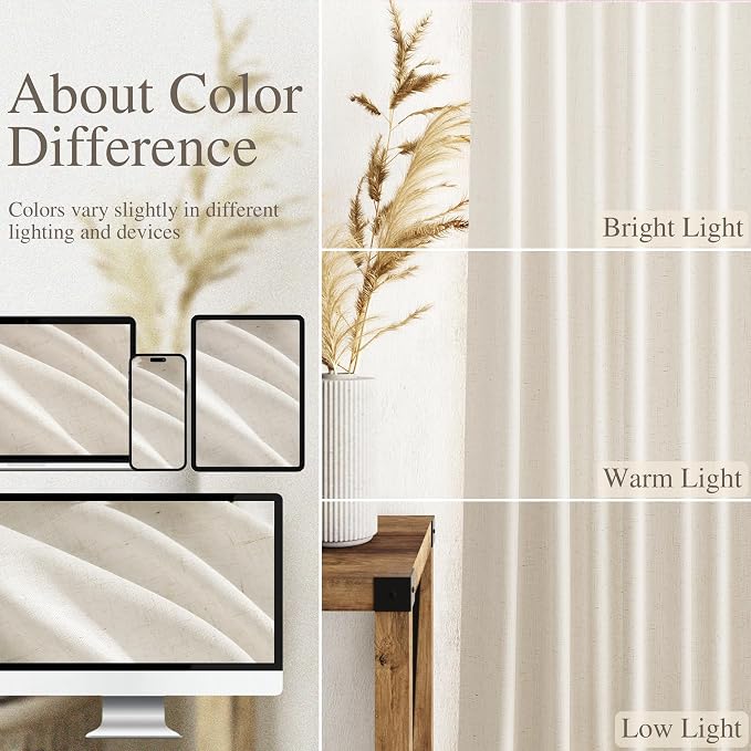 Nanspring Modern Linen Curtains - Image 3