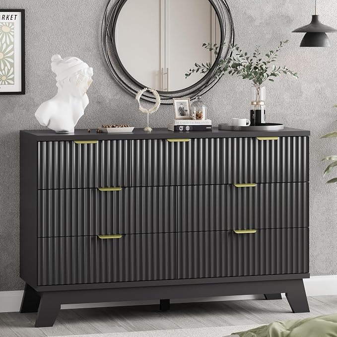 Xixini Fluted Dresser for Bedroom by Xixini