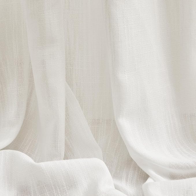 MYSKY HOME Curtains 63 Inch Length 2 Panels, Boho Curtains Sheer Light Soften - Image 8