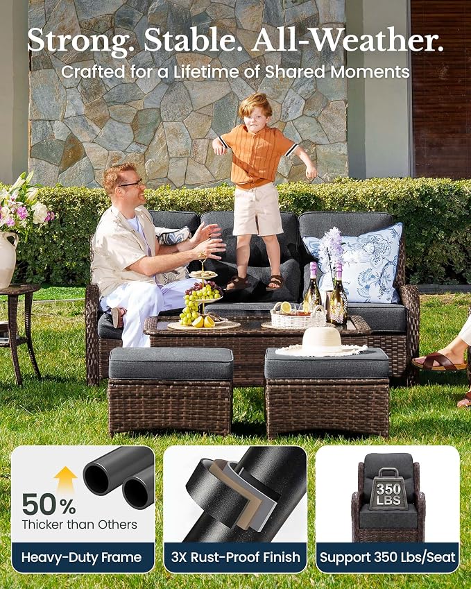HILLGA 10-Piece Luxury Patio Furniture Set - Image 6