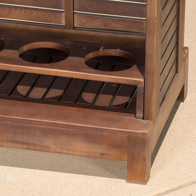 Christopher Knight Home Riviera Acacia Non-FSC KD Wood Bar, Rich Mahagony - Image 7