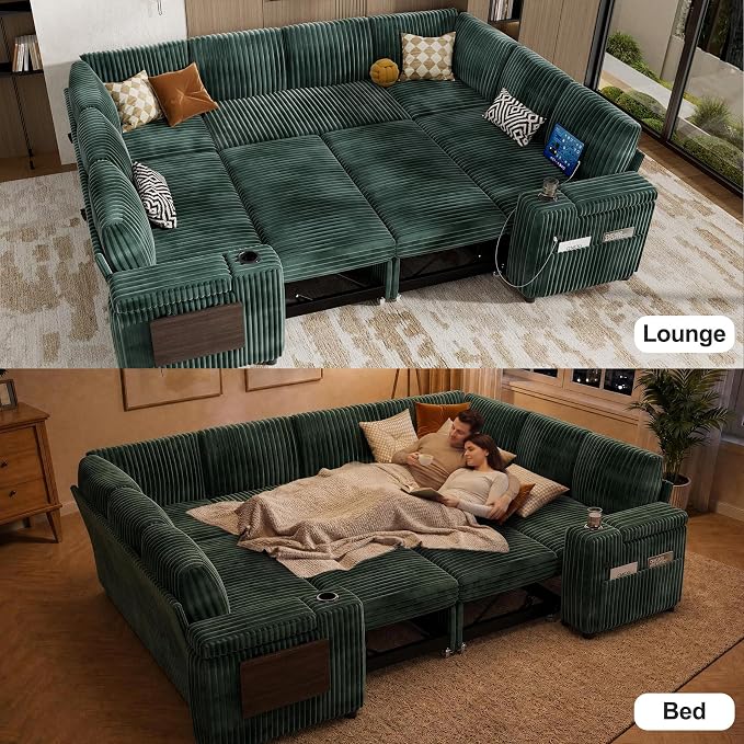 Vipbear 111" Modular Sectional Sleeper Sofa - Image 5
