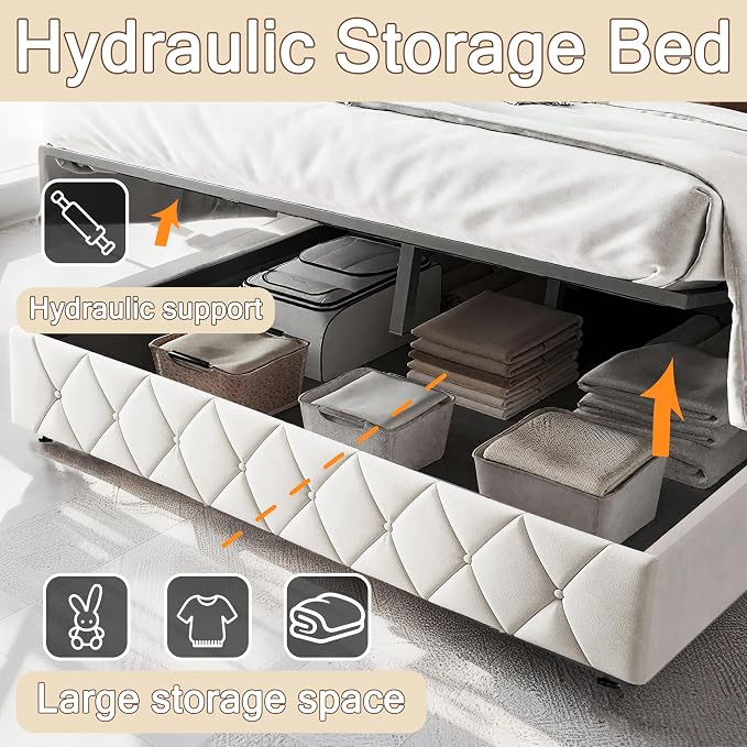 Modern Multi-Color LED Light Full Bed Frame - Image 5