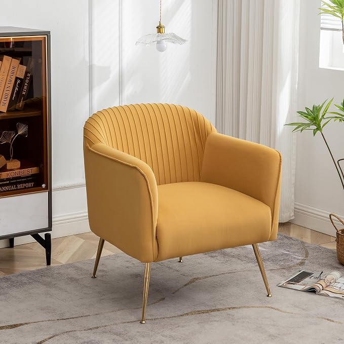 Container Furniture Direct Contemporary Velvet Accent Chairs - Image 7