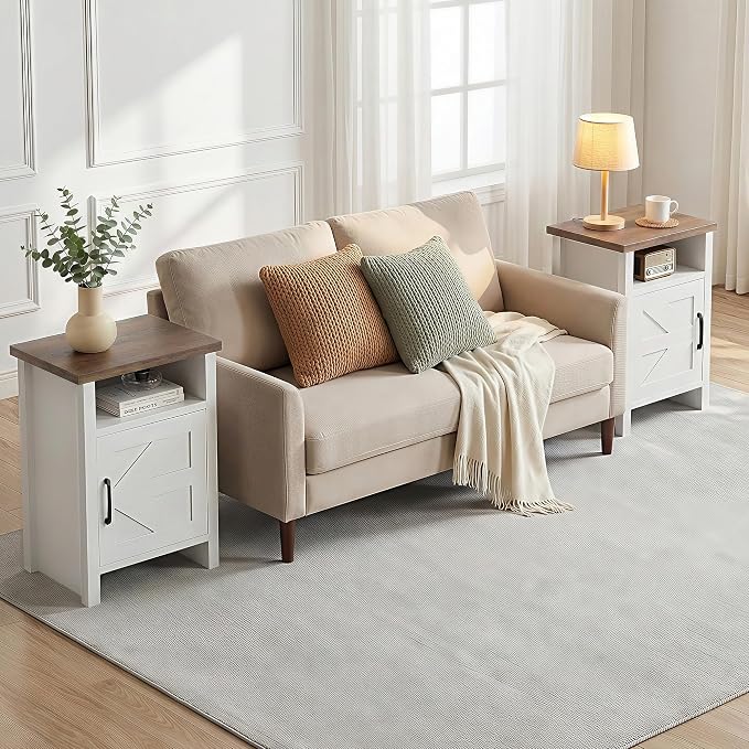 YESHOMY Farmhouse Modern Nightstand - Image 4