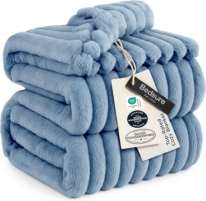 Bedsure GentleSoft Blue Full Blanket by BEDSURE