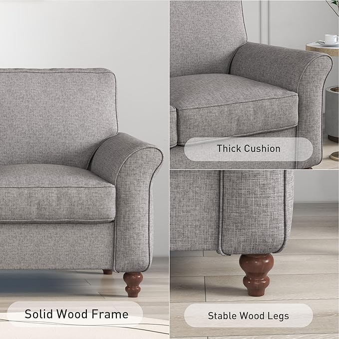Bonzy Home 57" Loveseat Sofa, 2 Seater Sofa - Image 4