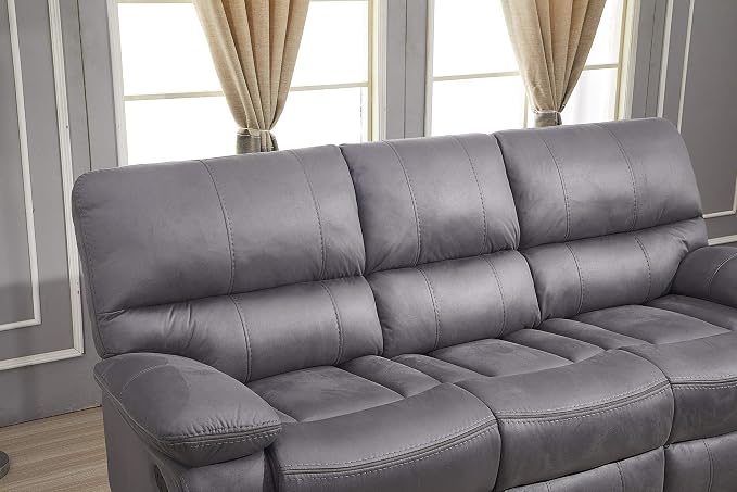 Betsy Furniture Microfiber Reclining Sofa Couch Set Living Room Set 8007 - Image 5