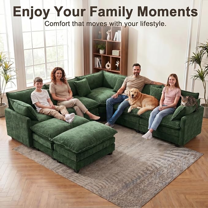 111.4" V-Shaped Corner Couch Sectional - Image 7