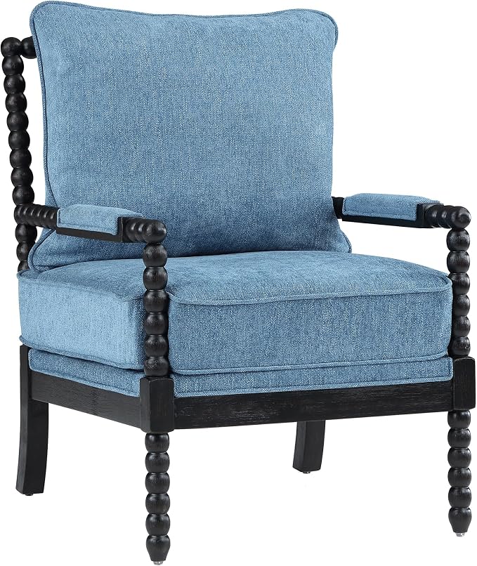 DUHOME Linen Fabric Spindle Accent Chair - Image 9