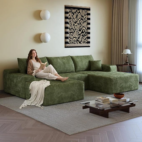 108" Sectional Couches for Living Room Cloud Couch Sofa by AWarmHomeForYou