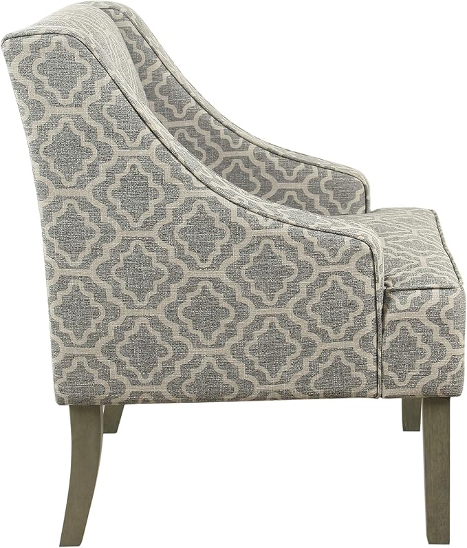 Homepop Home Decor | Upholstered Classic Swoop Arm Accent Chair | Accent Chairs - Image 4
