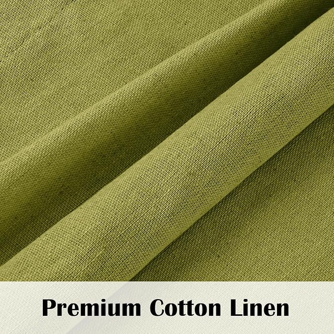 FRAMICS Farmhosue Kitchen Curtains 36 Inch Length, Rustic Cotton Linen Tier - Image 5