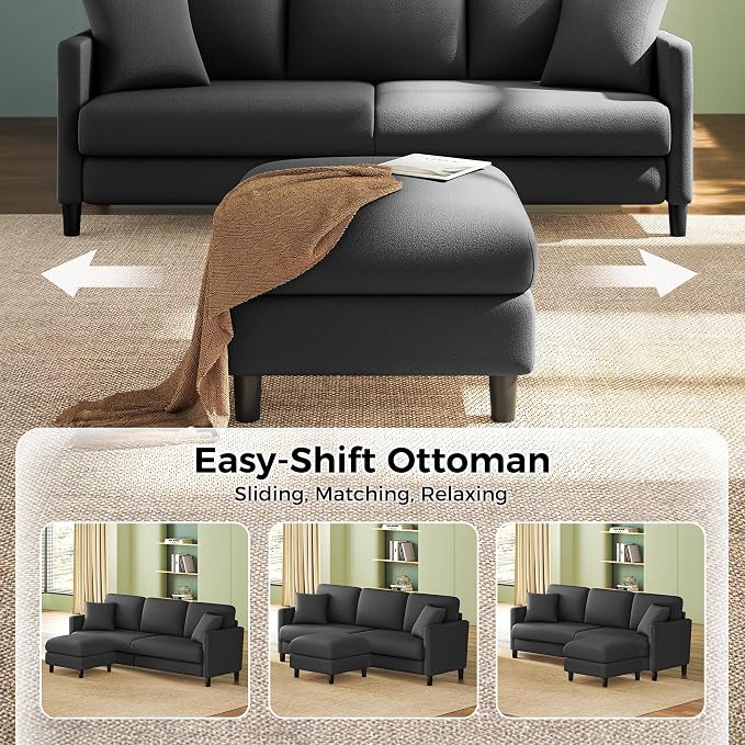 Welzona 83" Couches for Living Room, Teddy Sofa Couch - Image 2