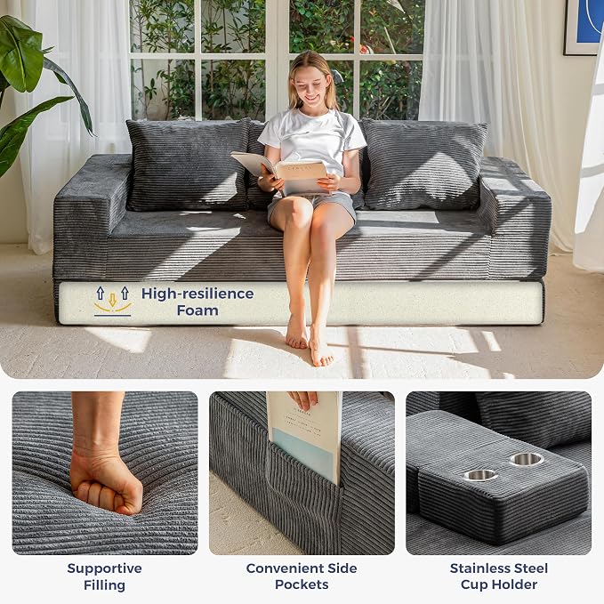 MAXYOYO Convertible Sofa Bed, Folding Sleeper Chair - Image 7