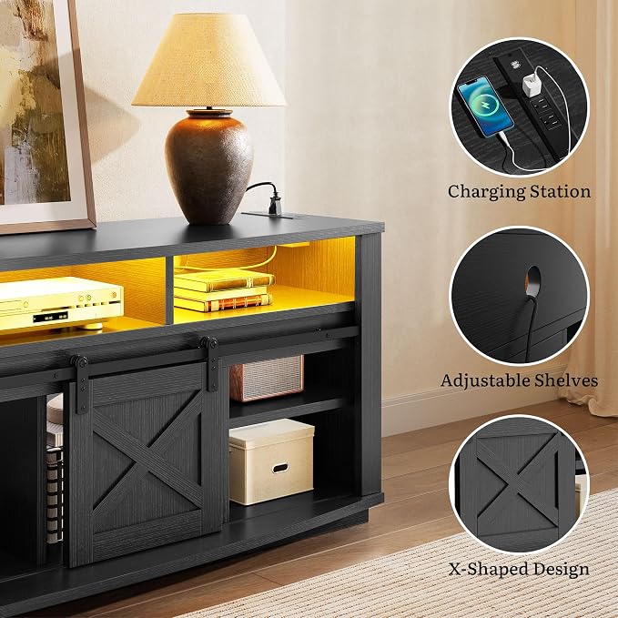 YITAHOME TV Stand for 75/80 Inch TV, Media Furniture TV Table - Image 5