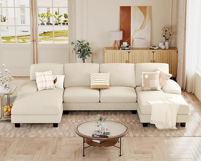 JUMMICO Sectional Couches for Living Room, U Shaped Couch by JUMMICO