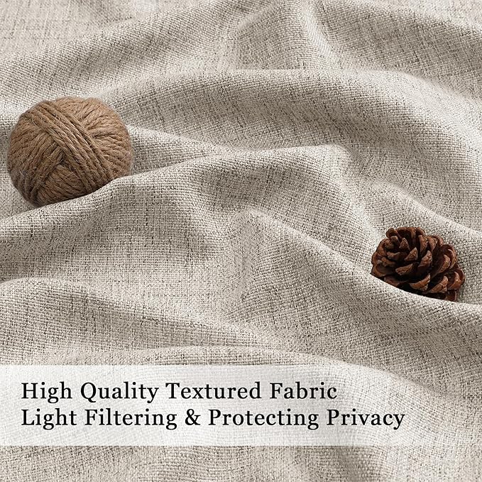 OWENIE Linen Valances for Windows 1 Pcs 22 Inch Length, Light Filtering - Image 2