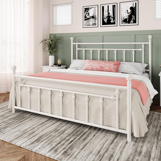 Allewie 14 Inch King Size Metal Platform Bed Frame - Image 3