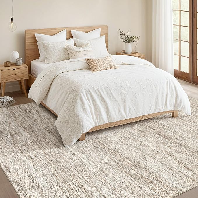 Nakagishi 6X9 Area Rugs Living Room: Washable Large Vintage Rug Neutral - Image 5