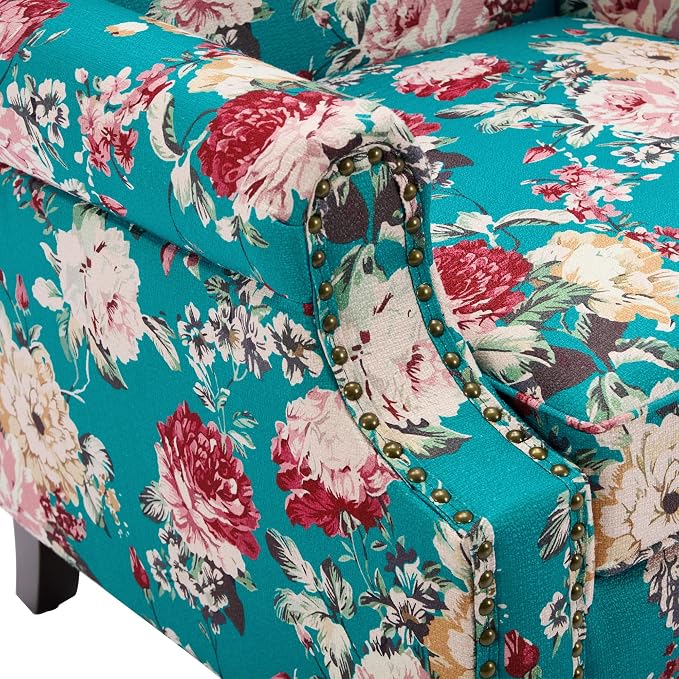 Pia Ricco High Back Floral Accent Chair - Image 5