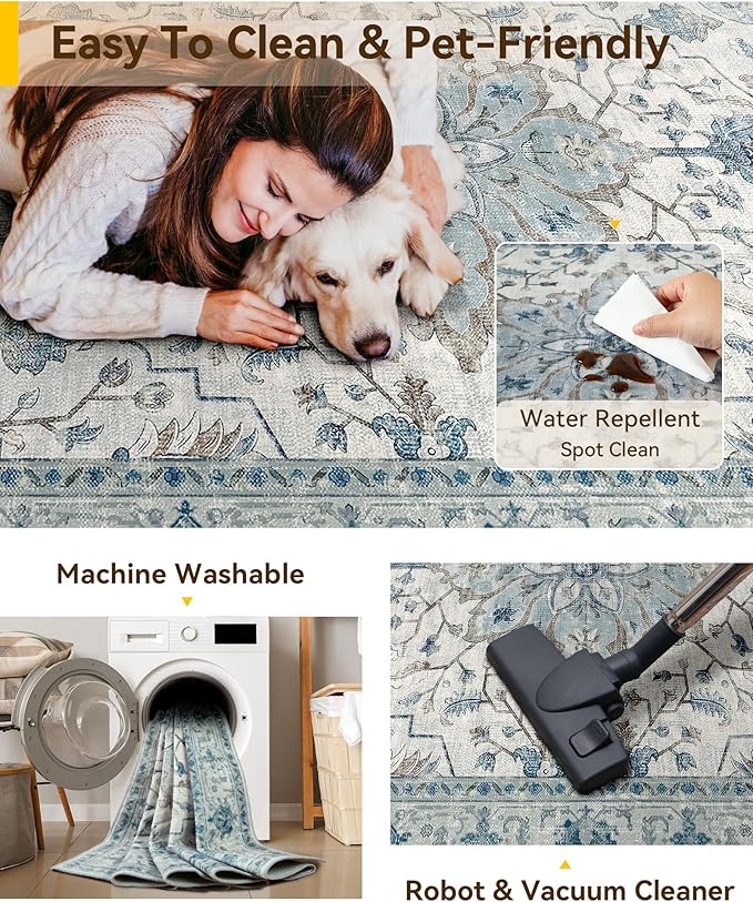 RELEANY Area Rugs 2'6"x4' Kitchen Rugs Entry Rug Small Rugs - Image 5