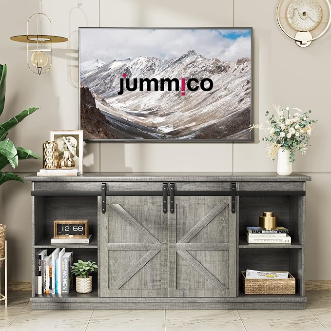 JUMMICO TV Stand for 65 Inch TV, Entertainment Center - Image 6