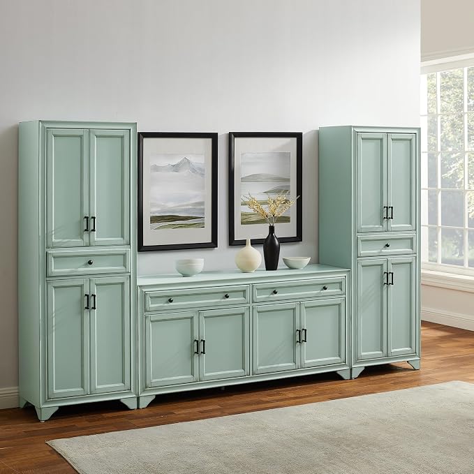 Crosley Furniture Tara 3-Piece Modern Farmhouse Sideboard Buffet Cabinet and - Image 2