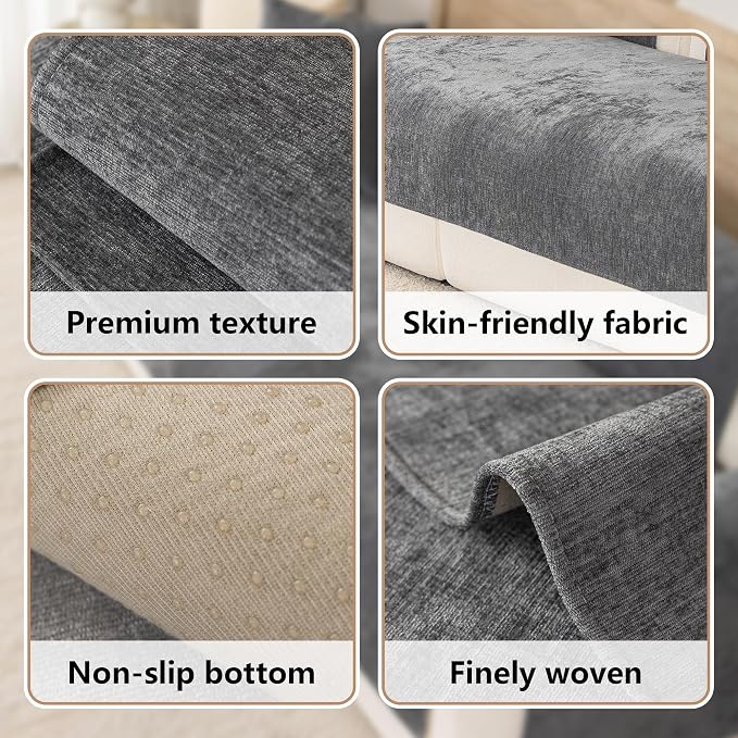 Premium Chenille Sofa Cushion Covers，Upgraded Anti-Slip Sectional Couch - Image 7