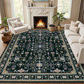 Area Rugs 10x12 Living Room Rug: Washable Rug Soft Vintage Boho Medallion by EXPEDIX