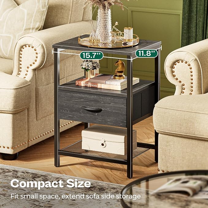 Huuger Nightstand Set of 2, Night Stand - Image 5