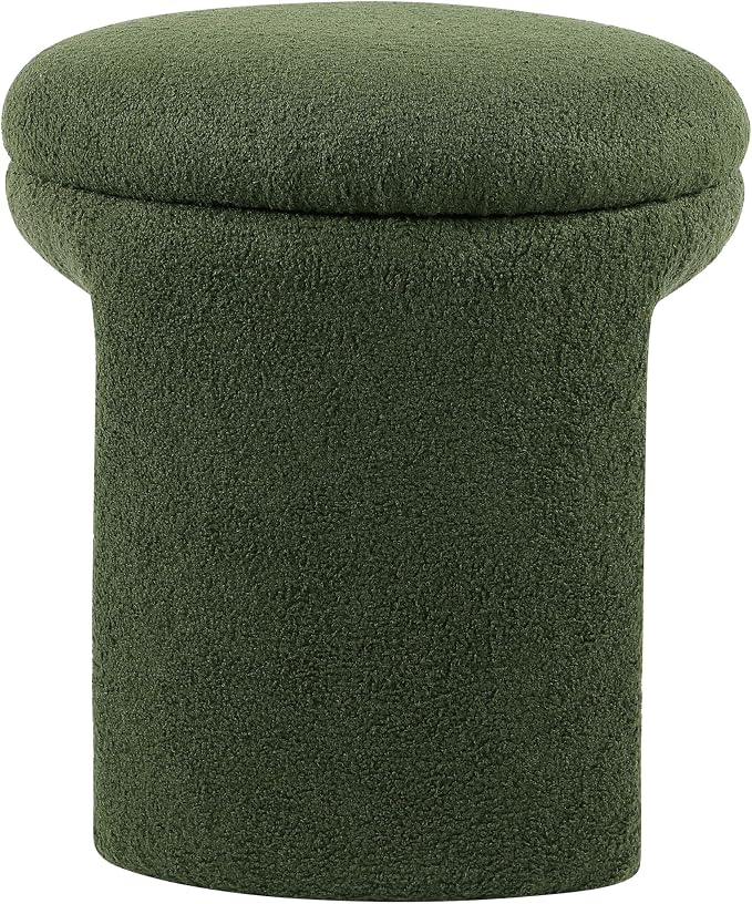Furniture of America Rami Modern 18-inch Solid Wood Upholstered Ottoman - Image 4