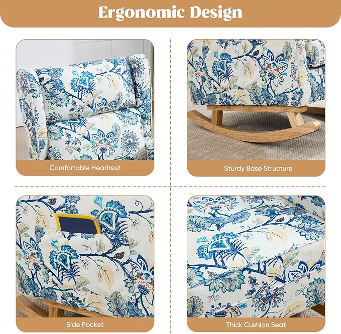 HCHAIRH Nursery Rocking Chairs, Rocking Chair Nursery - Image 4