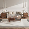 MAISONARIA Living Room Table Sets of 3, Mid Century Coffee Table & End Table by MAISONARIA