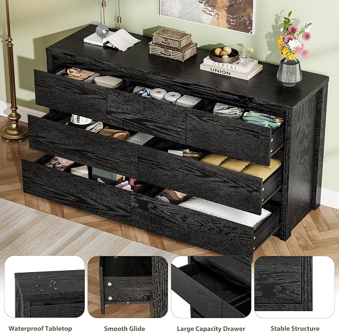 GarveeHome 7 Drawer Dresser for Bedroom, Wide Modern Chest of Drawers, Large - Image 7
